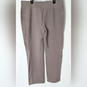 LOGO By Lori Goldstein Light Gray Stretch Pull-on Pants Leggings Size XL EUC